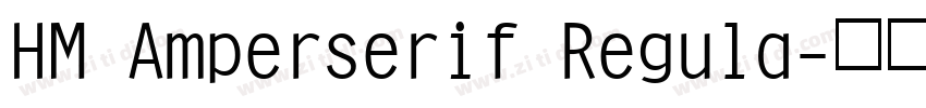 HM Amperserif Regula字体转换
